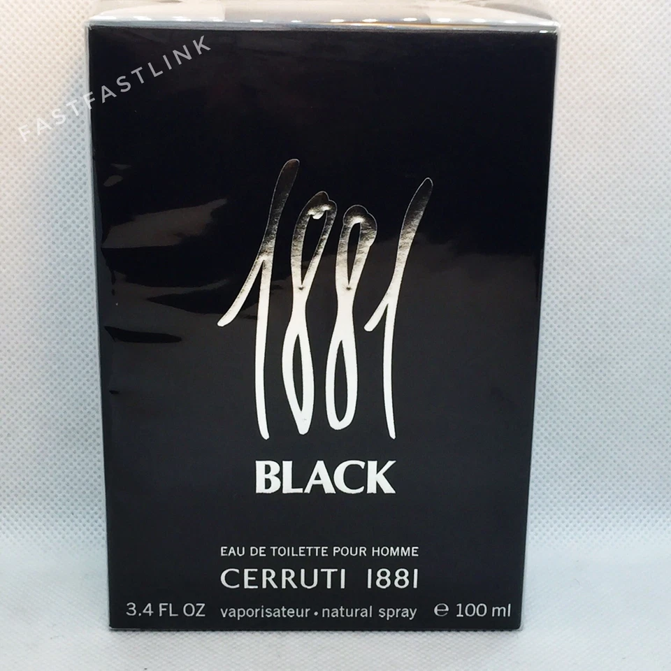 CERRUTI 1881 BLACK 100ml EDT SPRAY MENS FRAGRANCE…SEALED BOX+ GENUINE - image 2 of 3
