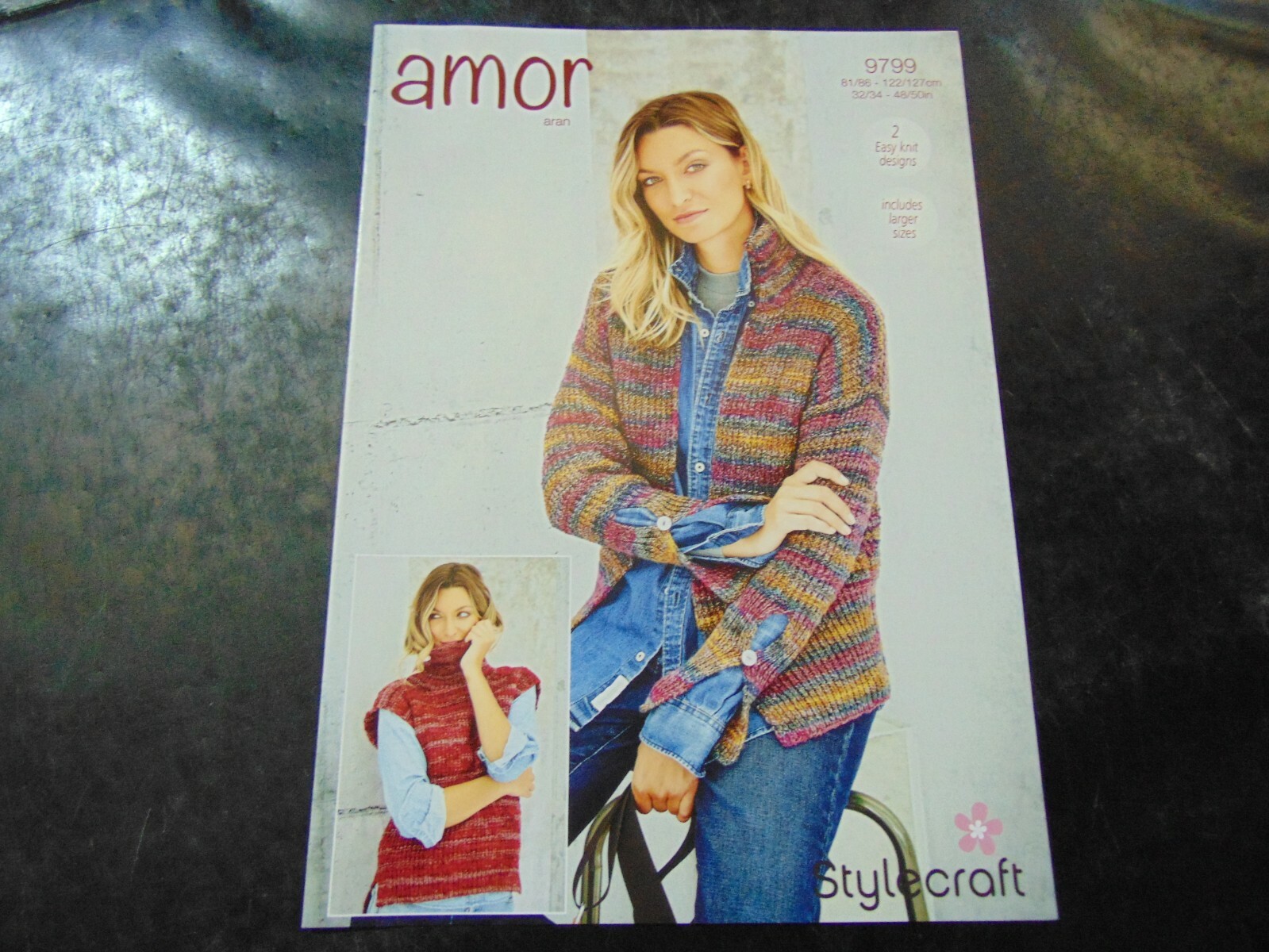 Stylecraft Aran Pattern 9799  32/34 - 48/50 ins 2 Easy Knit Jacket & Tunic