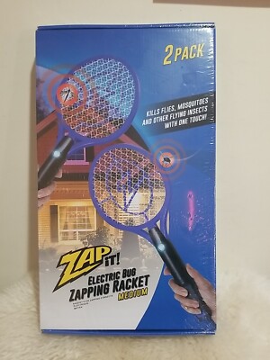 Electric Zap Racket Zap It! Electric Bug Zapping Racket Fly Zapper Size Medium 2 Pack | eBay