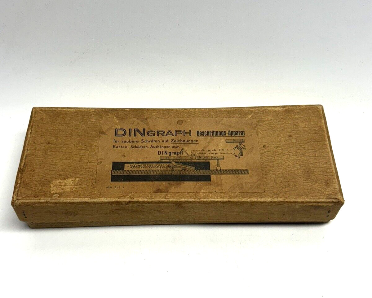 RARE NOS Vintage Writing instrument DINGRAPH SCHRIFTEN Inscriptions Alphabet