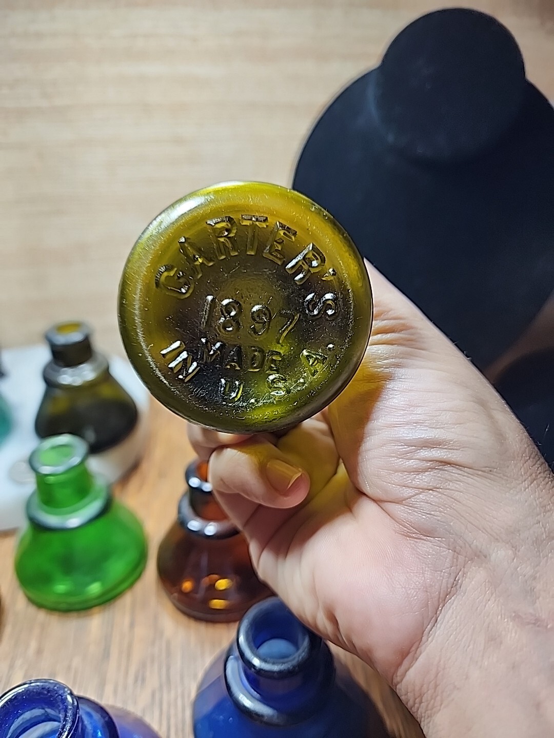 Lot / 9 Cone Ink Bottles Carters 1897 & Carter & Blanks Minor Chiggers No Cracks eBay