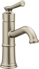 Moen 6402BN Belfield One-Handle Bathroom Sink Faucet with Drain, Brushed Nickel