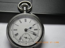 0.800 silver Swiss watch pocket watch, lever set