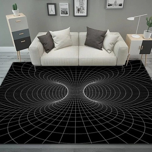 3D Vortex Illusion Carpet Entrance Door Floor Mat Abstract Geometric Optical - Picture 14 of 42