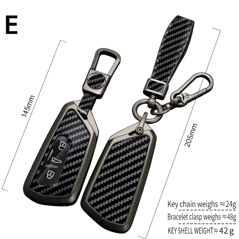 Zinc Alloy Car Remote Key Case Fob Cover For VW Atlas Golf 8 ID3 ID4 Seat Ateca - Image 4 of 4
