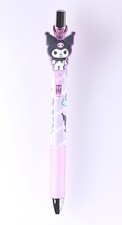 Kuromi Sanrio Characters Rubber Mascot Gel pen Purple From Japan F/S