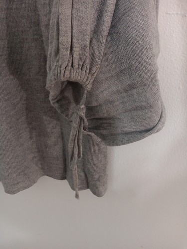 HIPPIE ROSE Womens Gray Round Neck Open Long Sleeves Knit Top NEW - Picture 5 of 7