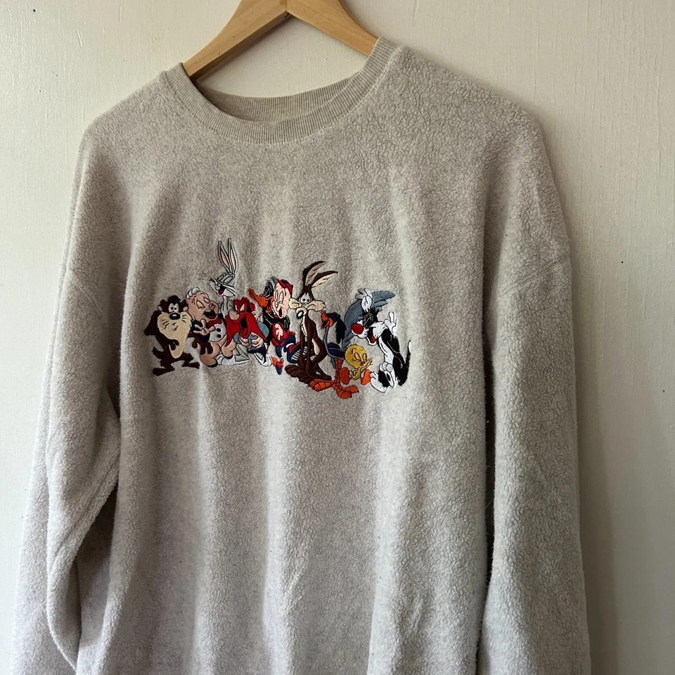 Warner Brothers Looney Tunes Sweatshirt Womens Large VINTAGE Pullover Bugs Bunny - Image 2 of 4