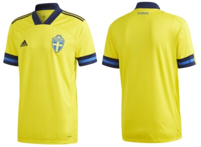 Adidas Sweden 2020 2021 European Championship Home I Home Euro Sweden Sverige Jersey 