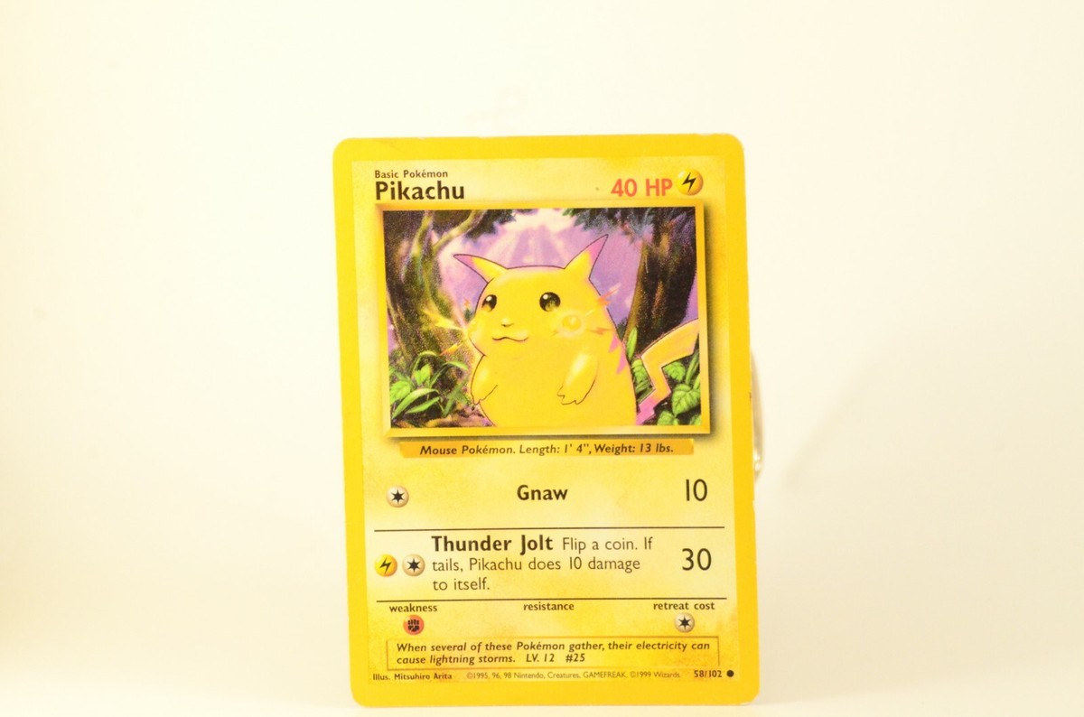 1999/2000 Pokemon Base Set Unlimited Pikachu [ Damage ] [ 58/102