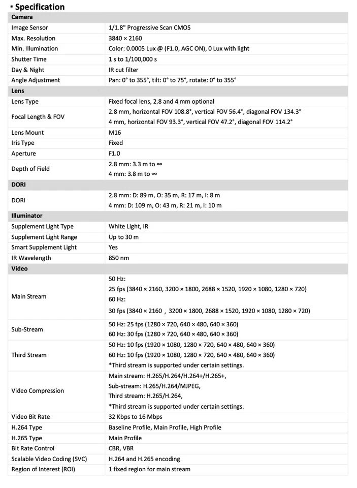 CMIP7CD82WI-28AISP IP 8MP Ai Color 247 Micrófono Incorporado Luz Híbrida Cámara Vándalo Foto 4 de 4