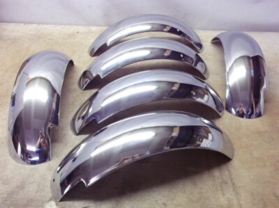 mini480s フェンダーUSA Box of Six Chrome Rear Fenders for