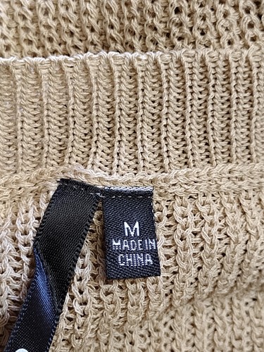Vestido Largo Tejido Codigo Crochet Rock Star Color Beige Talla M - Imagen 6 de 9