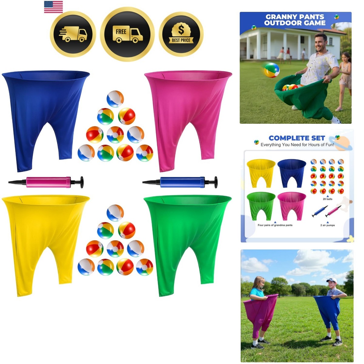 Granny Pants – Jeu De Lancer Gonflable Géant Pour Enfants – Anniversaire Et Jardin