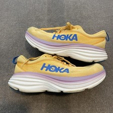 Hoka One One Bondi 8 Running Shoes Womens Size 9 Yellow Cushioned 1127952 ICYC