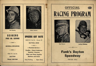 #ad ANTIQUE quot;Funk#x27;s Dayton Speedway Racing Programquot; RED RENNER amp; JACKIE HOLMES $149.99