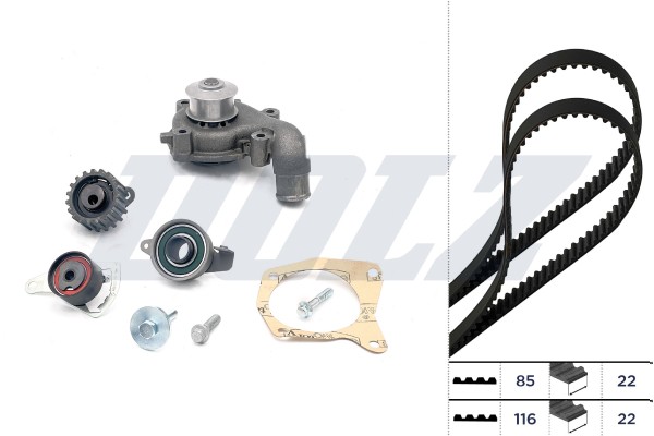 DOLZ KD029 Water Pump & Timing Belt Kit for FORD
