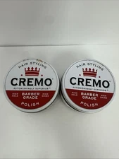 2 CREMO Premium BARBER GRADE Polish Pomade~Hair Styling~High Hold & High Shine