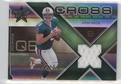 2007 Leaf Rookies & Stars Cross Training Green Materials 11/250 John Beck RC uk2