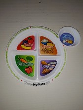 Child's Divided Plate, " MyPlate " 9 in. across