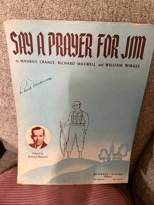 Say a Prayer for Jim 1948 Vintage Sheet Music Maxwell Wirges Larkin Sister VG