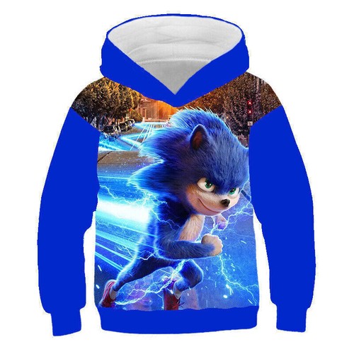 3D Casual Sweatshirt Sonic the Hedgehog Print Kids Hoodie Pullover Jumper Top - Bild 25 von 50