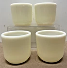 Vintage WWII US Navy Corning Milk Glass Watchman Hand Warmer Mug Cup Set of Four