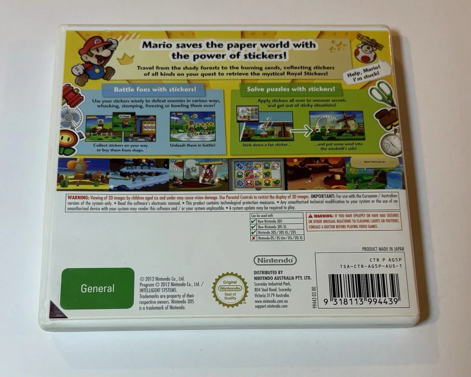 Nintendo 3DS Paper Mario Sticker Star Game R4 PAL AUS - Free Aus Post! - Image 2 of 4