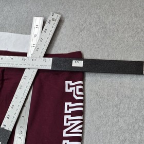 PINK Victoria's Secret Women Activewear Pants M Burgundy Graphic PINK NATION