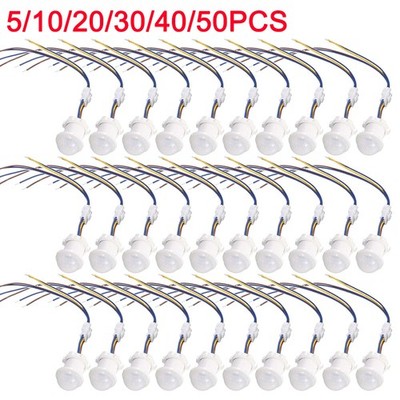 5-50Pcs PIR Infrared Motion Sensor Detector Smart Switch Light Lamp Switch Auto