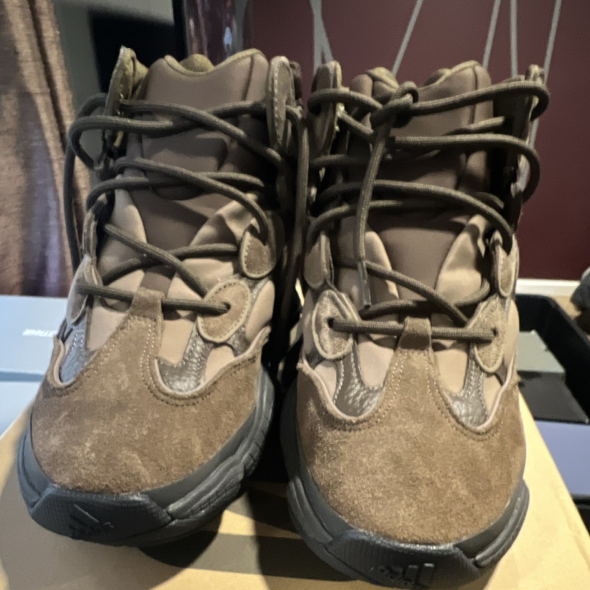 Yeezy x Adidas 500 Utility Brown Size 10 Brown  Mesh and Suede Low adidas YEEZY 500  main image 3
