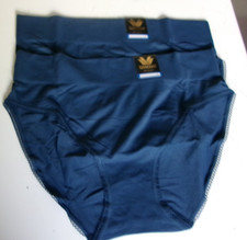 2 Wacoal Feeling Flexible Hi Cut Brief Size X-Large Style 871332 Blue 402