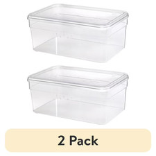  2 pack Closet Organizer Clear Plastic Glossy Finish Shoe Box with Lid,