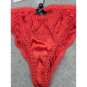 NWT For Love and Lemons Skivvies Red Side Undie Cheeky Lace Detail Panties