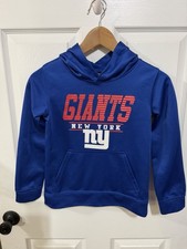 New York Giants Blue NFL Team Apparel Kids Hooded Sweatshirt Size Small