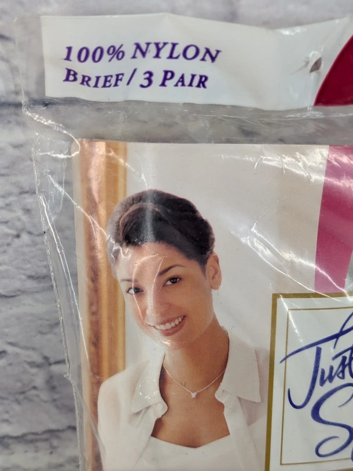 PACK 3🩷De colección Just My Size 14 Calzoncillos de Nylon Bragas Ropa Interior Acentos de Encaje 2000 Foto 3 de 4