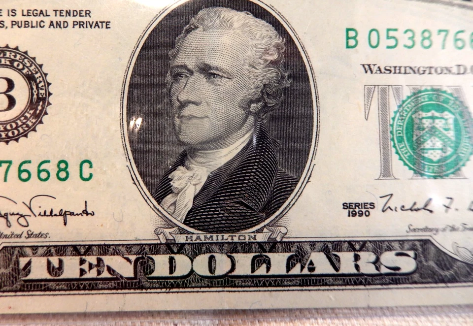 FR. 2029-B 1990 $10 FRN FEDERAL RESERVE NOTE NEW YORK - GEM UNC. looking - Image 2 of 4