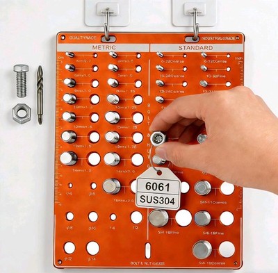 Everkeen Nut and Bolt Thread Checker, Standard & 42 Orange