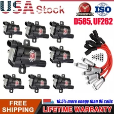 Ignition Coil & Spark Plug Wire Set For Chevy Silverado GMC 4.8L 5.3L 6.0L UF262