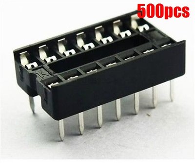 500Pcs Solder Type Socket Adaptor Dip Sip 14 Pin New Ic nc