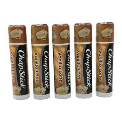 Lot of 5 ChapStick Lip Balm Sticks Vanilla Latte Flavored 0.15oz / 4g Each