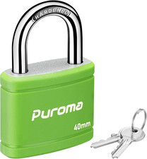 Keyed Padlock with 2 Keys Alike, 7/8 Inch Locker Lock 40Mm Heavy-Duty Locks for
