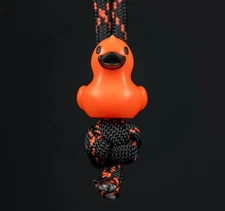 RARE Urban EDC Lucky Duck - Pumpkin Orange Lanyard Bead USA MADE Polymer Resin