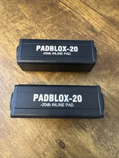 PAIR of Rapco Horizon PADBLOX-20 -20db XLRF to XLRM Compact Signal Pad