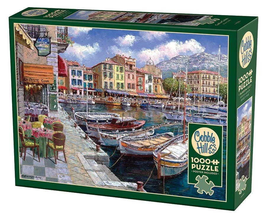 Cobble Hill Café in Cassis Jigsaw Puzzle (1000 Pieces) - Image 2 of 2