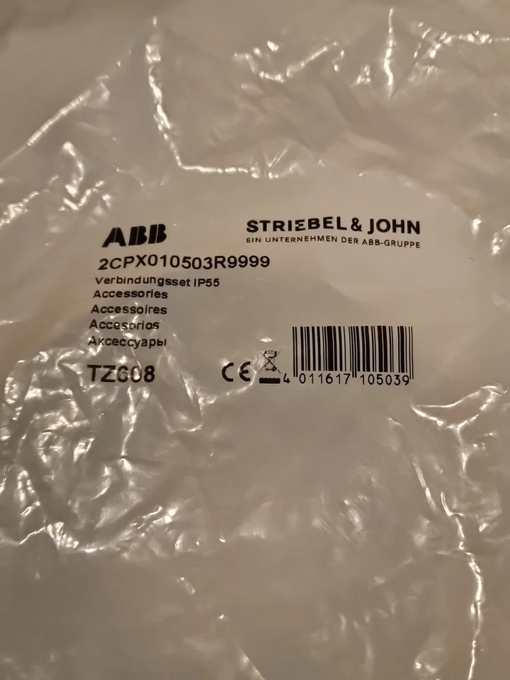 ABB Strie- & John TZ608 Connection Set IP55 For Cabinet Alignment, 2CPX010503R#8 - Image 2 of 2