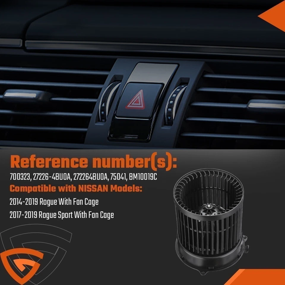 Motor soplador calentador HVAC para Nissan Rogue 14-19 Rogue Sport 17-19 27226-4BU0A EE. UU. Foto 3 de 4