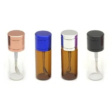 3Pcs Portable Inhalation Bottle Mixed Color Glass Storage Box Snuff Sniffer
