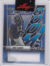 2023 Ray Lewis Leaf Metal Boom Blue PRE PRODUCTION PROOF 1/1 - Baltimore Ravens