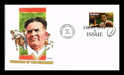 US COVER PICTORIAL CANCEL FIRST DAY OF ISSUE FLEETWOOD GLENN POP WARNER